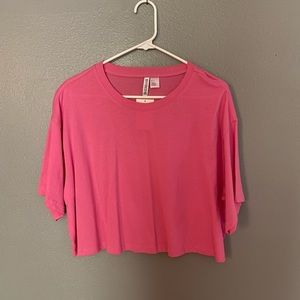 Pink cropped top